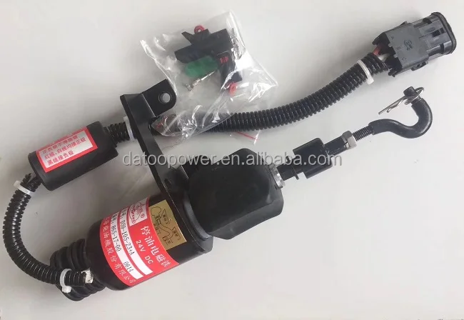 Shanghai C6121 Diesel Engine Parts - Fuel Shutoff Solenoid